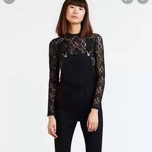 Levi’s Black Skinny Overalls